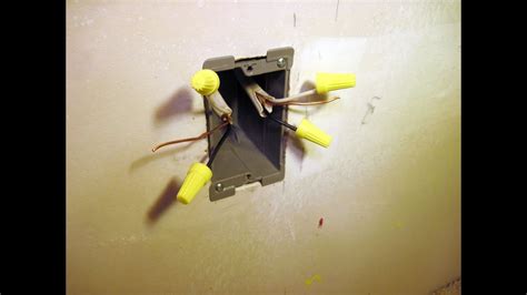 add junction box to remove existing outlet box|drywall electrical box replacement.